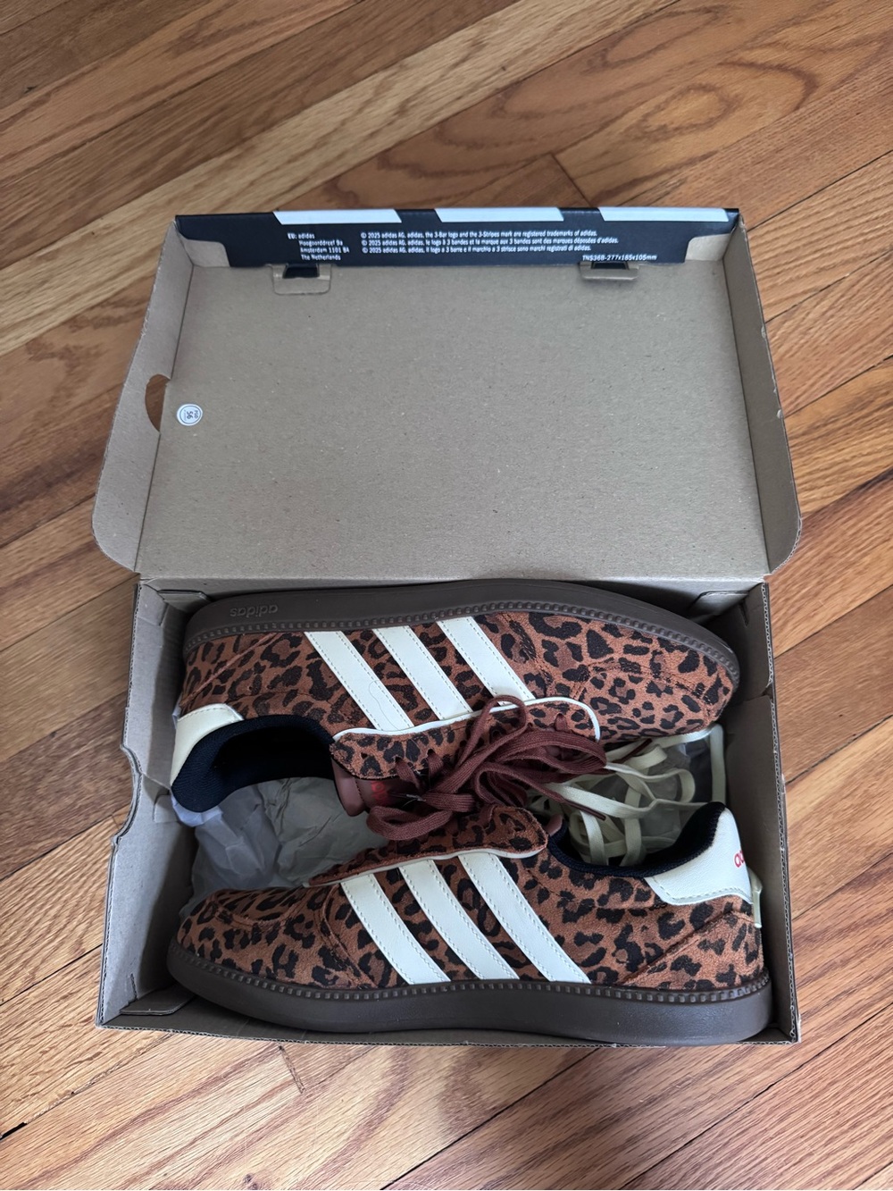 adidas Leopard-Print Sneakers in Brown and White - Picture 6 of 6
